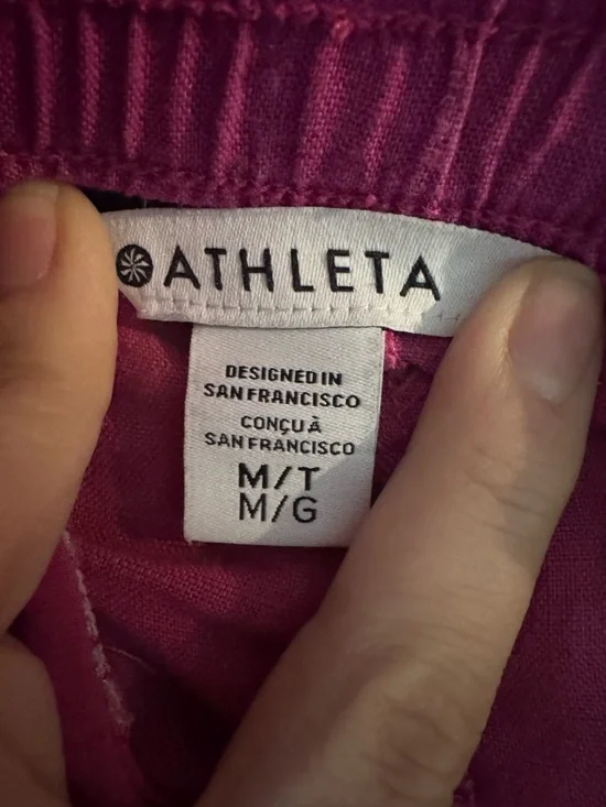 Athleta Women’s Bright Fuchsia Drawstring Pants - Picture 2 of 6